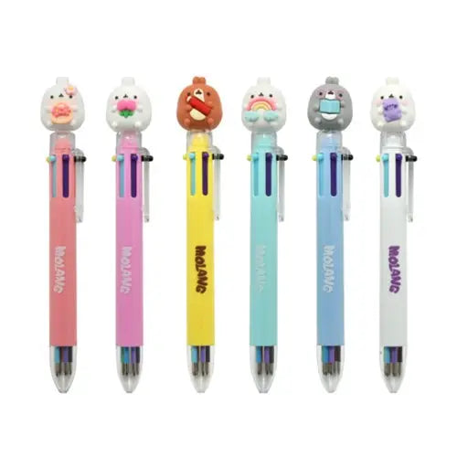 Molang 6-Color Figure Ballpoint Pen – Assorted Designs