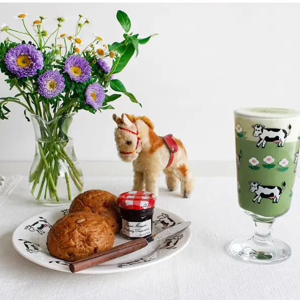 1537  Vintage Glass Cup- Large  2Pcs Gift SET Drinkware