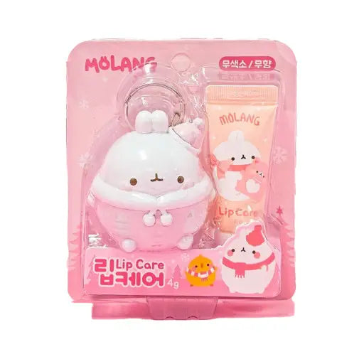 Molang Lip Care Lip Balm Gift Set with Figure Keyring