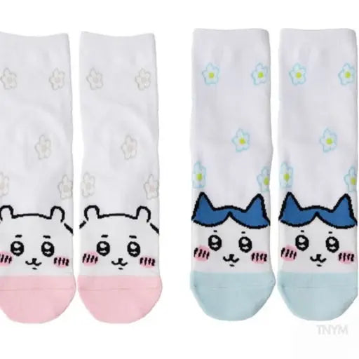Chiikawa Flower Mid-Crew Soft Cotton Socks