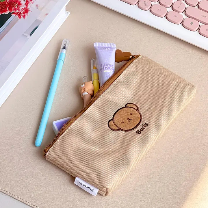Miffy & Boris Slim Pencil Pouch – Canvas Zipper Case