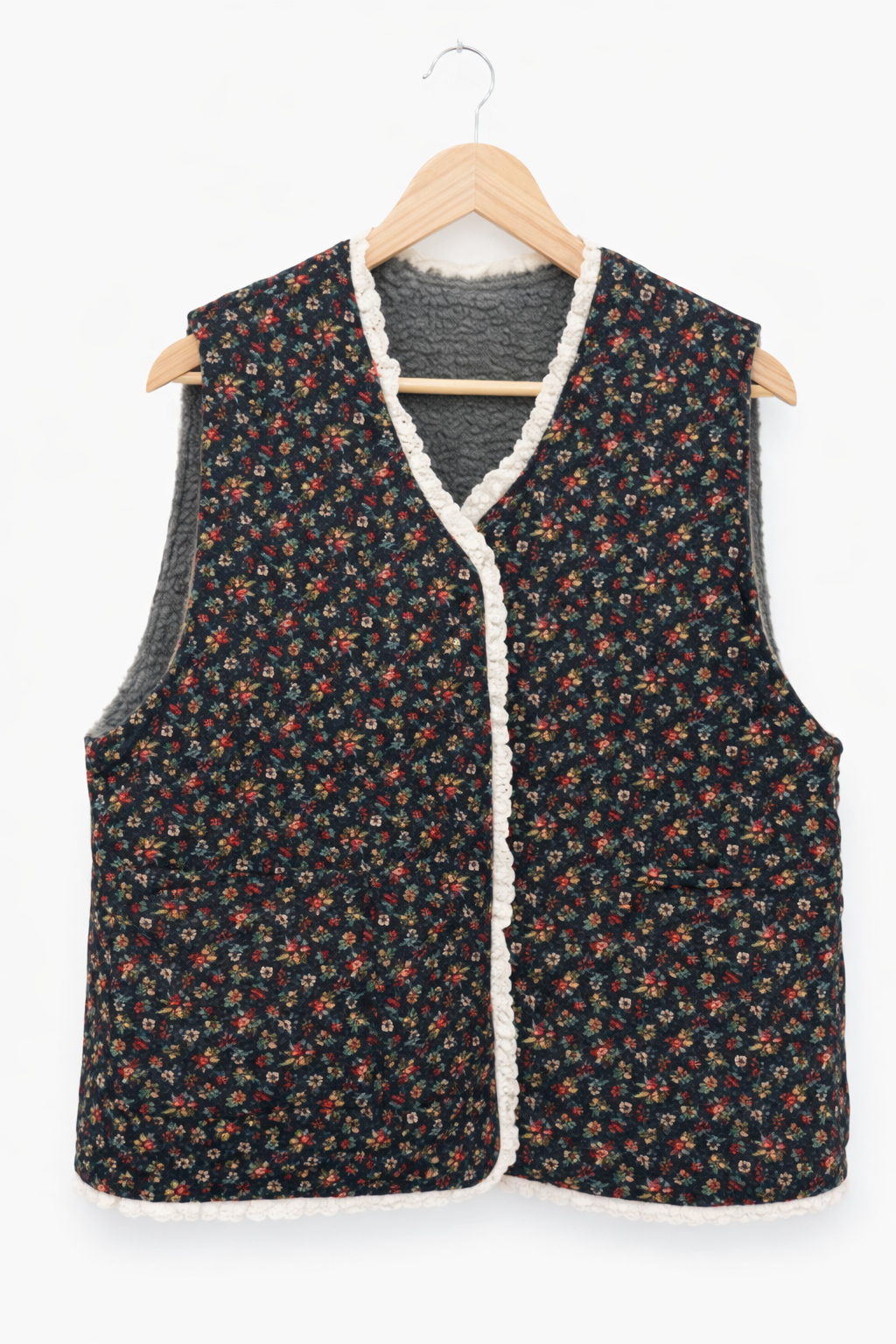 K-Bloom Quilted Granny Vest Vintage look - Luckyplanetusa