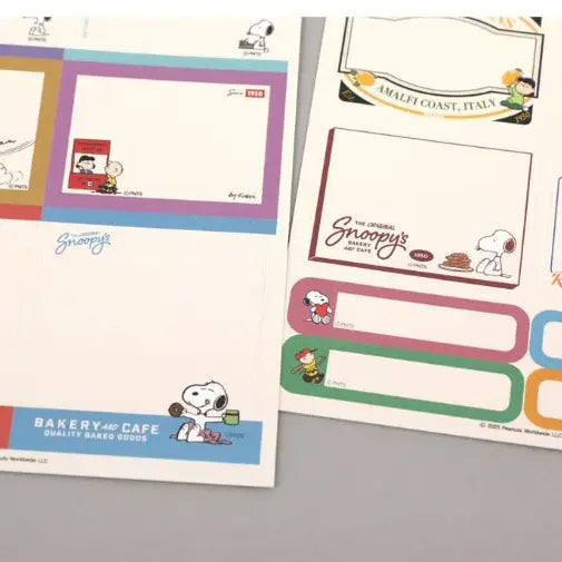 Peanuts Snoopy Label Sticker Set – Message & Gift Name Tags - Luckyplanetusa