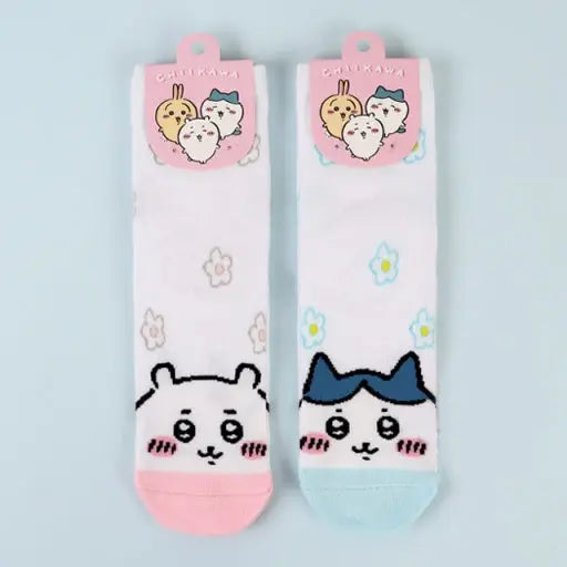 Chiikawa Flower Mid-Crew Soft Cotton Socks
