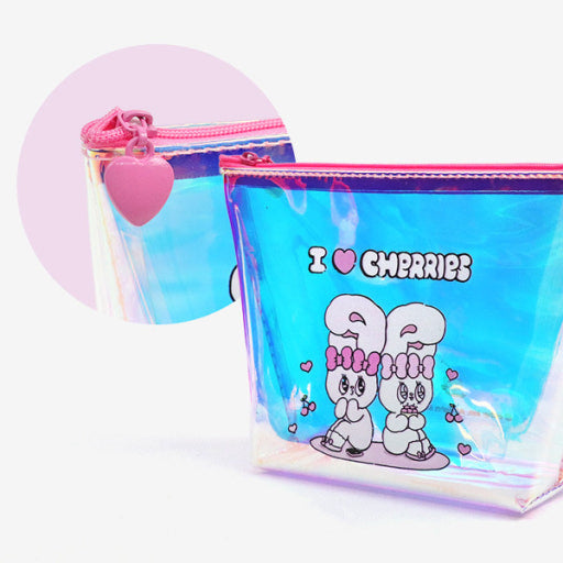 Esther Bunny Aesthetic Hologram Pouch – Cute Makeup & Travel Bag - Luckyplanetusa