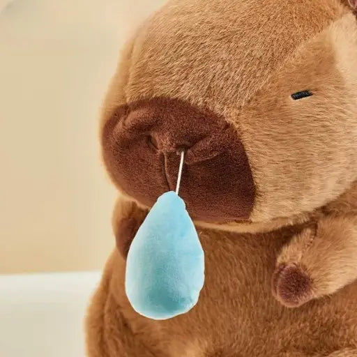 Funny Capybara Plush – With Movable Snot or Carrot