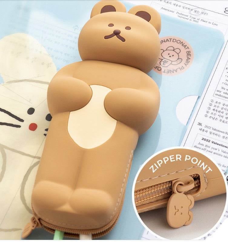 3D Bear Soft Bear Pencil Case/Beauty cosmetic Pouch School Office