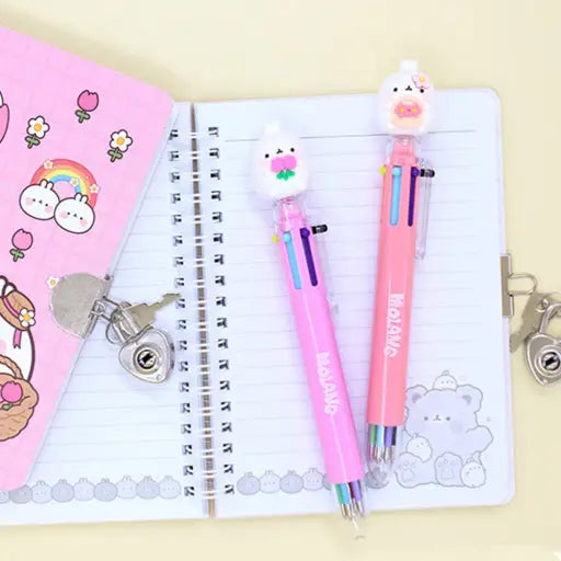 Molang 6-Color Figure Ballpoint Pen – Assorted Designs
