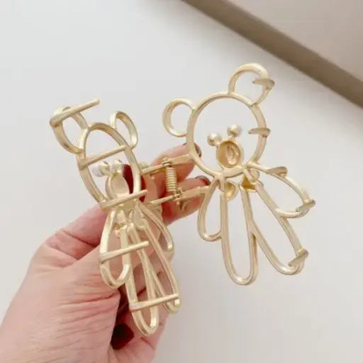LISA  Metal Bear, Rabbit Shape Hair Clip Claws Pins (SALE)