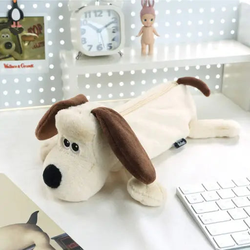 Wallace & Gromit Plush Gromit Dog Pencil Case Pouch - Luckyplanetusa
