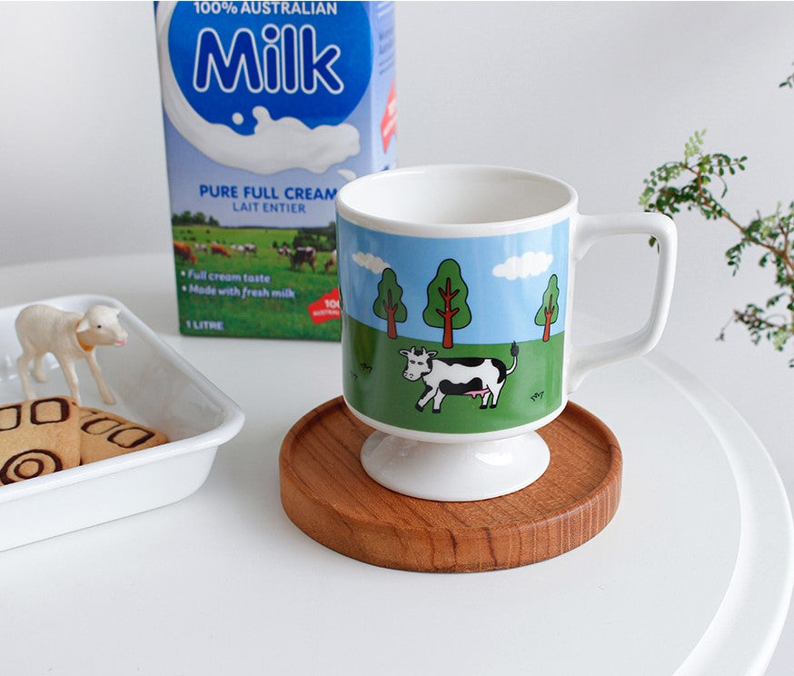 Home CAFE style Vintage Mugs Cup-Home Deco/Heel Mug Cup-Cow - Luckyplanetusa
