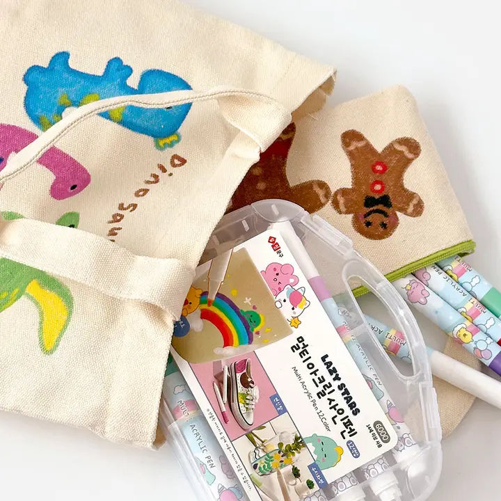 12 Acrylic pen + Mini Echo bag Set / DIY Set Kit