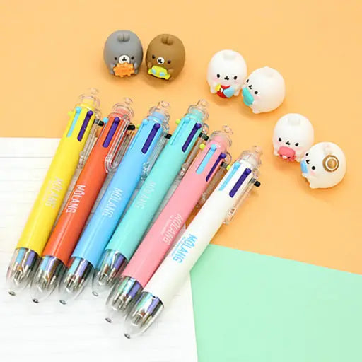 Molang 6-Color Figure Ballpoint Pen – Assorted Designs