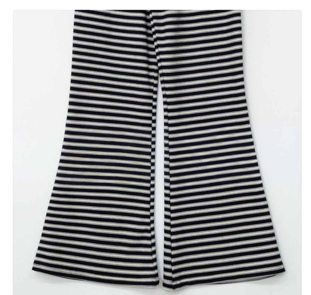 Soft Fleece Stripe Flare Pants
