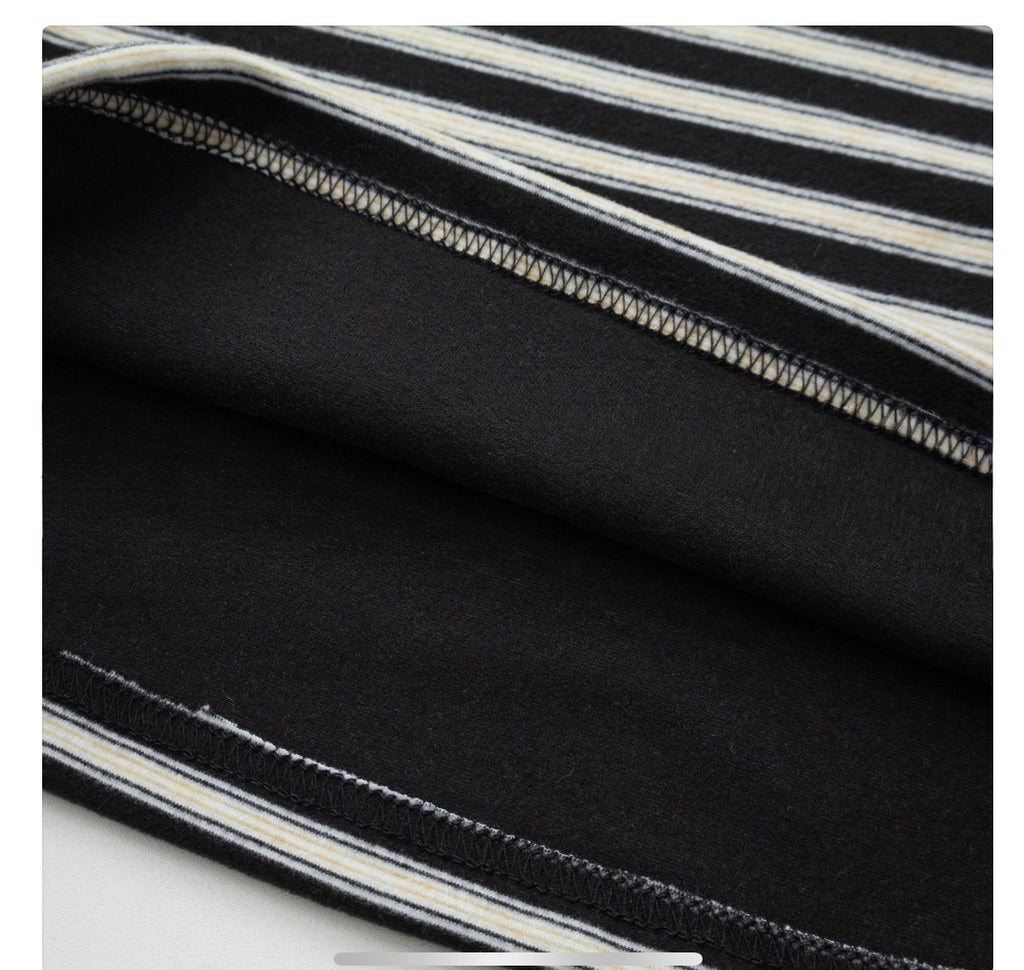 Soft Fleece Stripe Flare Pants