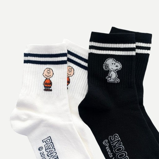 Snoopy & Charlie Brown daily Crew Ankle Sock