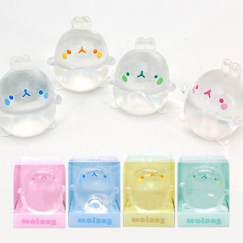 Molang Clear Mochi Squishy Figure Fidget Toy- Random Box - Luckyplanetusa