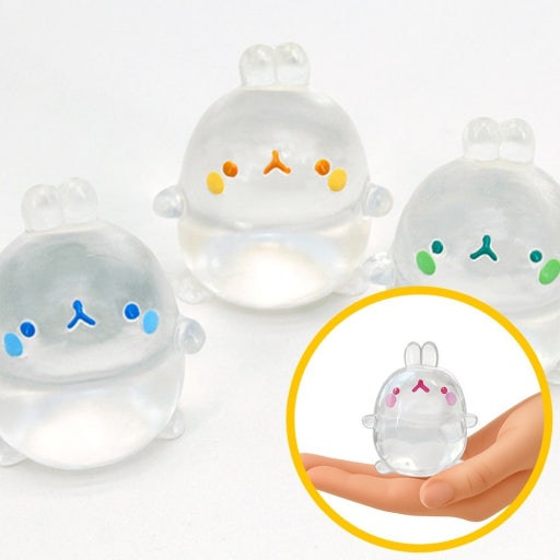 Molang Clear Mochi Squishy Figure Fidget Toy- Random Box - Luckyplanetusa