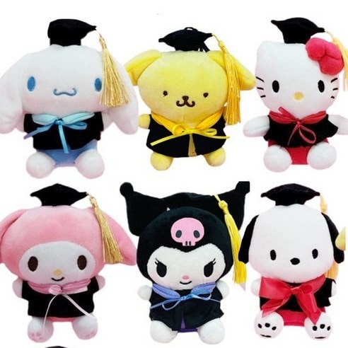 Sanrio Graduation Cap Plush Celebrate Gift Toy - Official