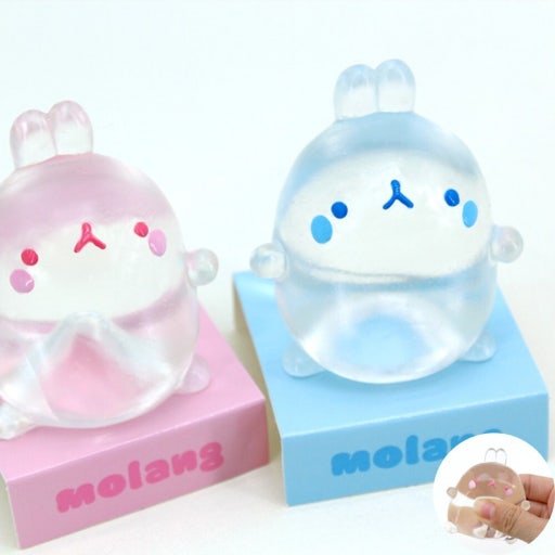 Molang Clear Mochi Squishy Figure Fidget Toy- Random Box - Luckyplanetusa