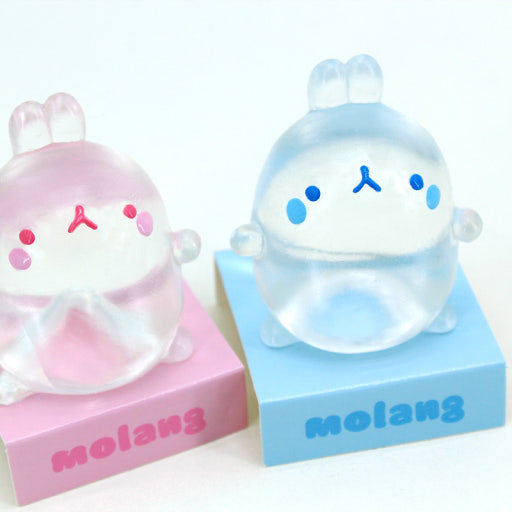 Molang Clear Mochi Squishy Figure Fidget Toy- Random Box