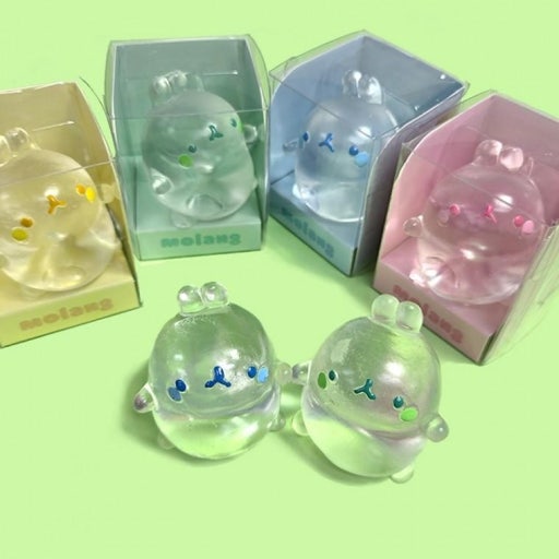 Molang Clear Mochi Squishy Figure Fidget Toy- Random Box
