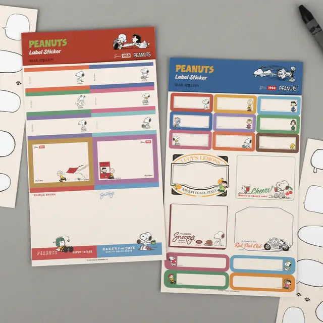Peanuts Snoopy Label Sticker Set – Message & Gift Name Tags - Luckyplanetusa