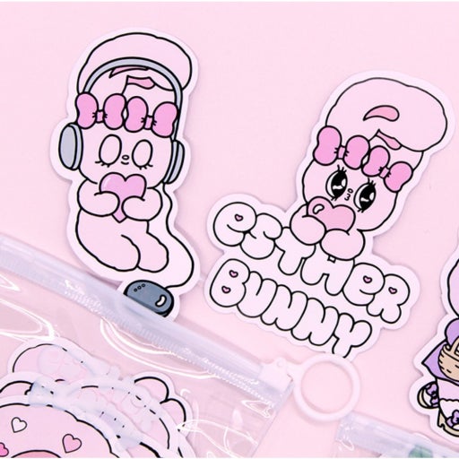 Esther Bunny Big Sticker Pack – Removable Deco Sticker Set - Luckyplanetusa