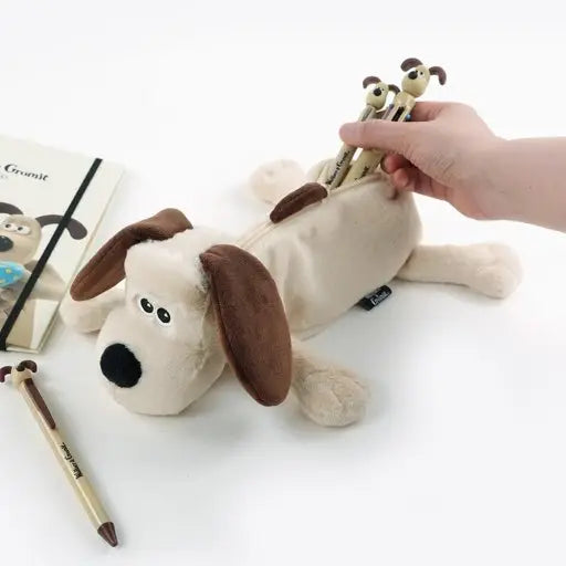 Wallace & Gromit Plush Gromit Dog Pencil Case Pouch - Luckyplanetusa