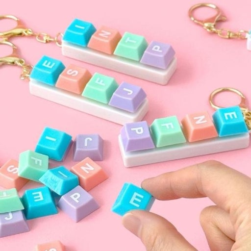 MBTI Keycap DIY Keychain – Customizable Keyboard Charm (Blind Box)