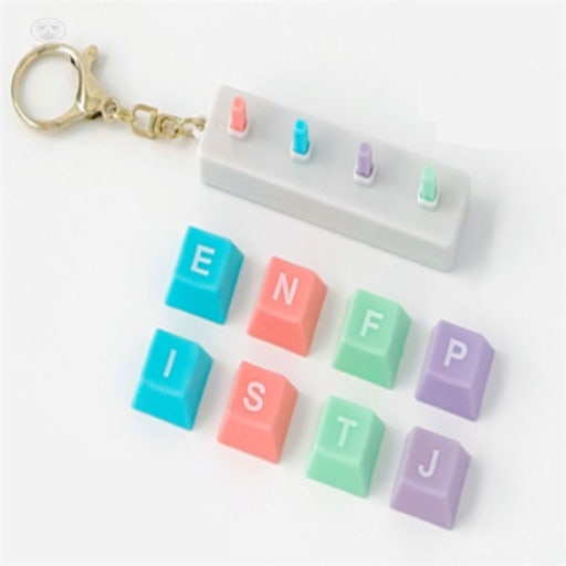 MBTI Keycap DIY Keychain – Customizable Keyboard Charm (Blind Box) - Luckyplanetusa