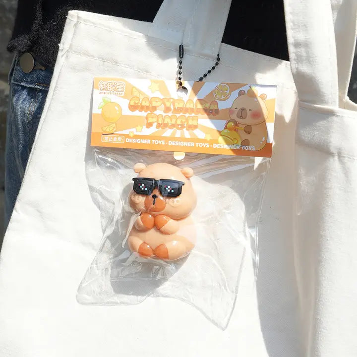 Gentle Capybara Squishy Toy – Orange Edition