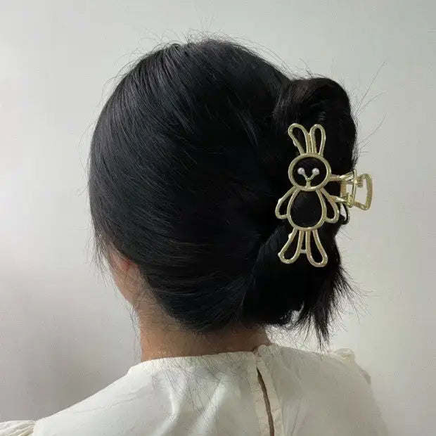 LISA  Metal Bear, Rabbit Shape Hair Clip Claws Pins (SALE)