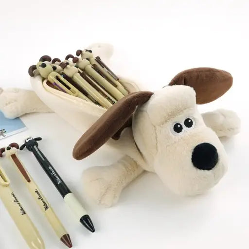 Wallace & Gromit Plush Gromit Dog Pencil Case Pouch - Luckyplanetusa