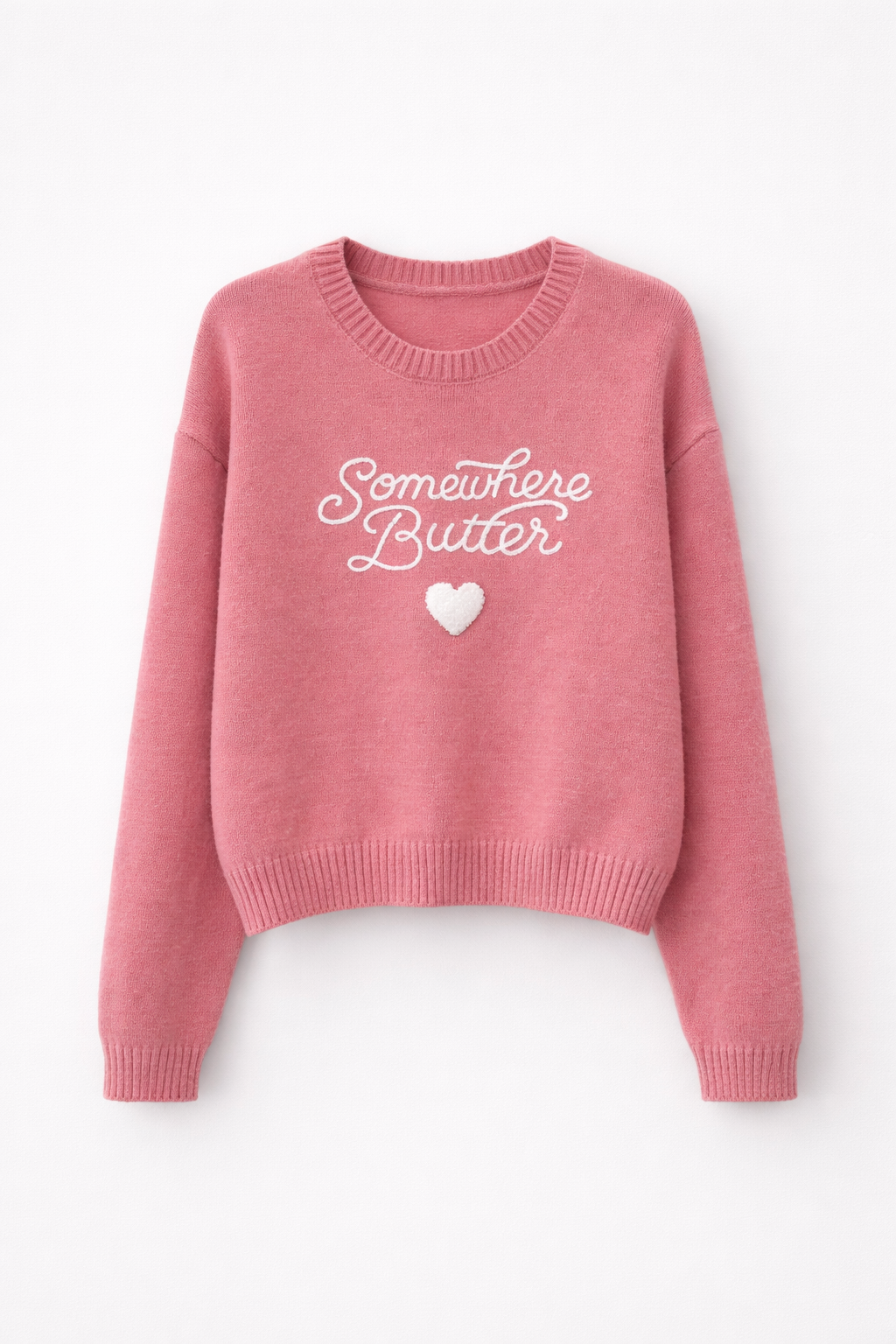 Somewhere Butter Heart Knit Sweater (3 Colors)