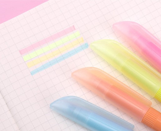 Sanrio Soft Touch Pastel Highlighter Set (4 Colors + Pouch) - Luckyplanetusa