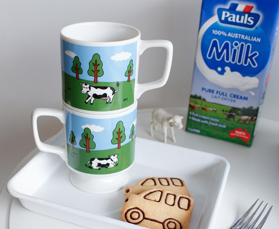 Home CAFE style Vintage Mugs Cup-Home Deco/Heel Mug Cup-Cow - Luckyplanetusa