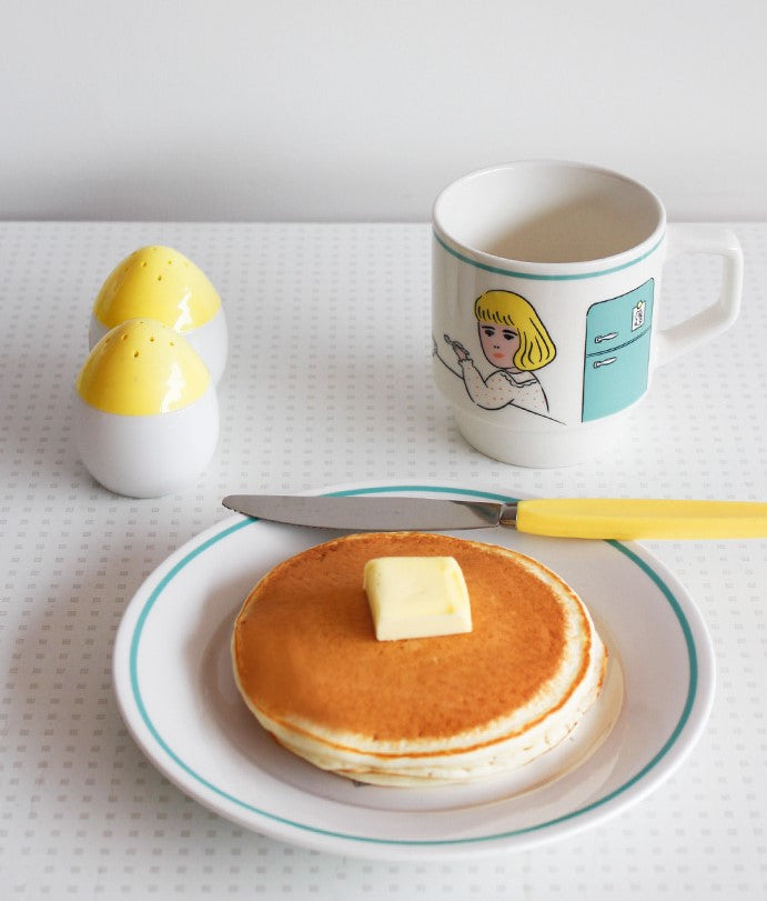 1537 Cafe Plates + Mug cup Set For Two Set - Luckyplanetusa