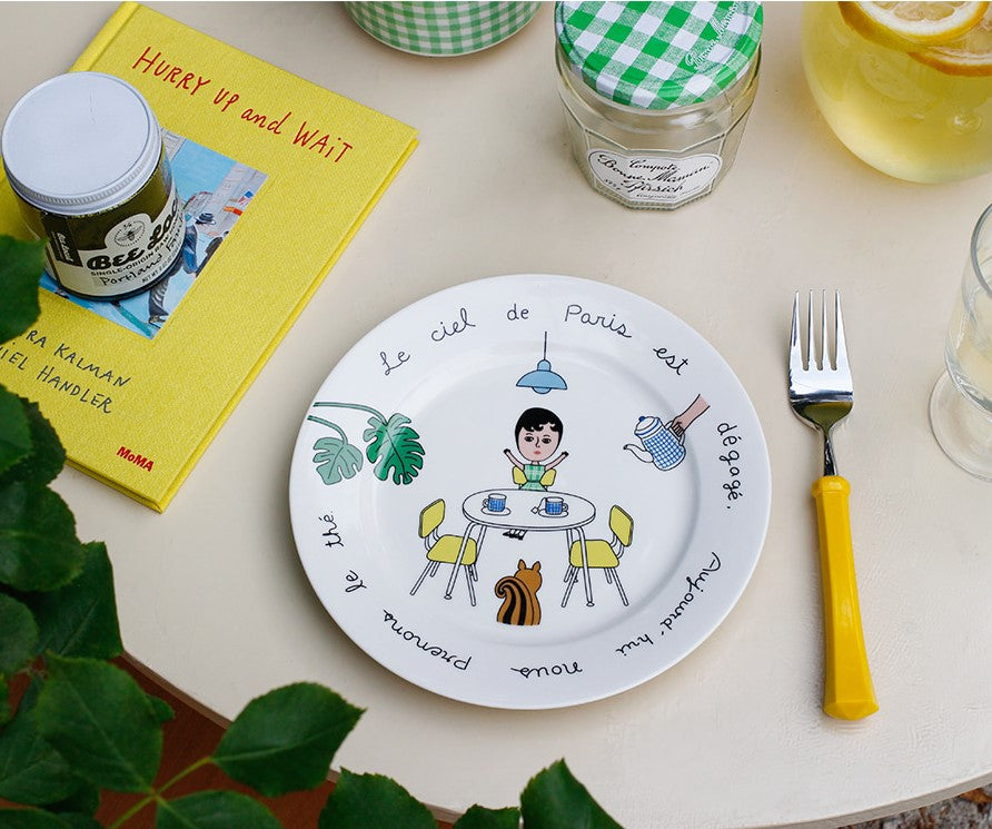 1537 Aurore Home Cafe Plates- Parisian Cafe Style-Dessert Plate M - Luckyplanetusa