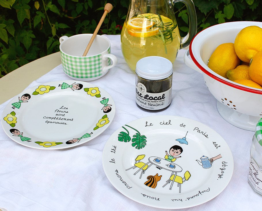 1537 Aurore Home Cafe Plates- Parisian Cafe Style-Dessert Plate M - Luckyplanetusa