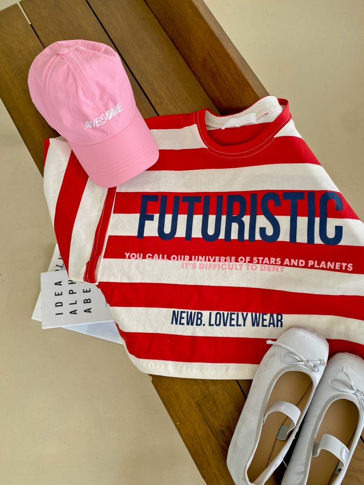 Futuristic Orbit Striped Crop Tee - Luckyplanetusa
