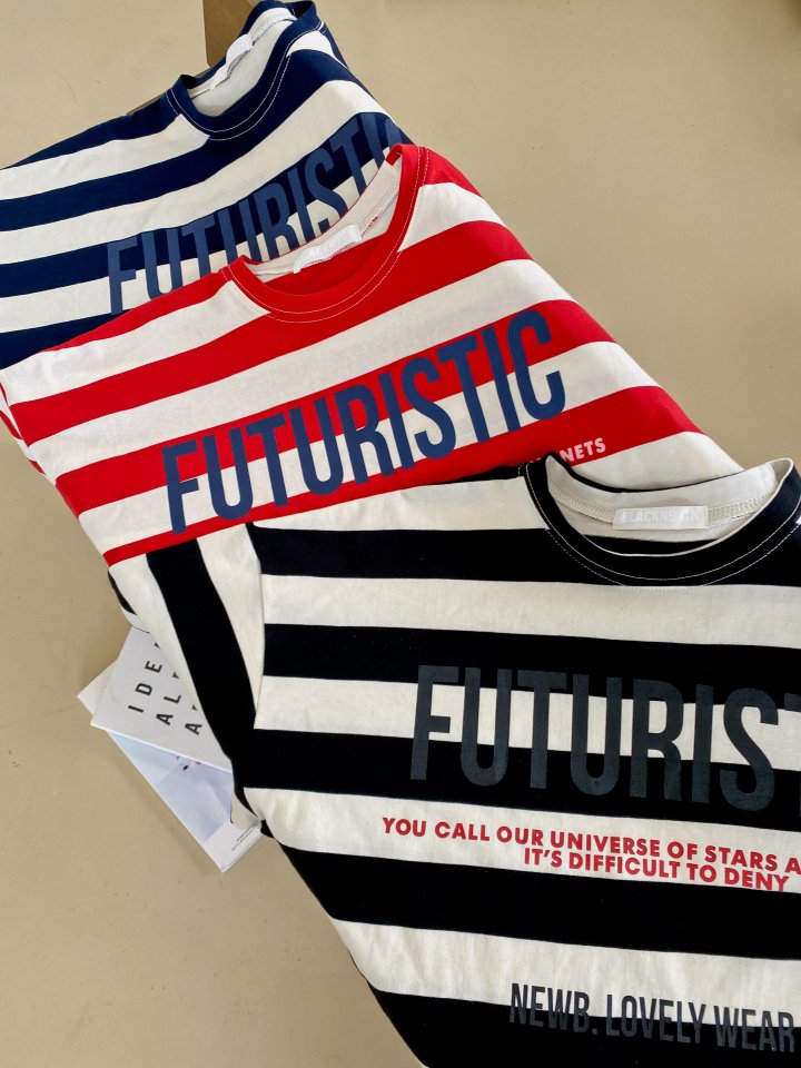 Futuristic Orbit Striped Crop Tee - Luckyplanetusa
