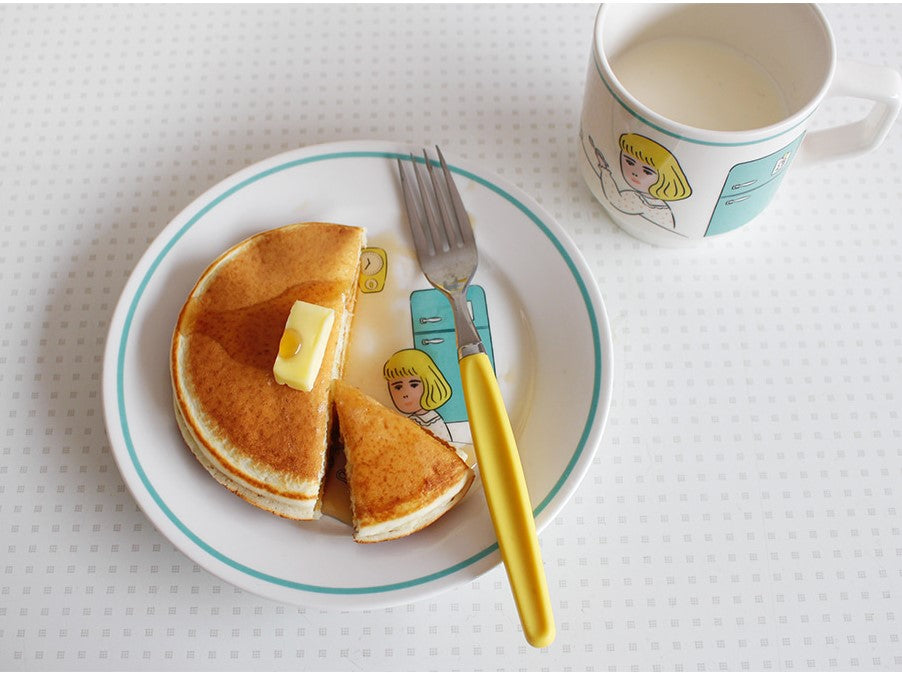 1537 Cafe Plates + Mug cup Set For Two Set - Luckyplanetusa
