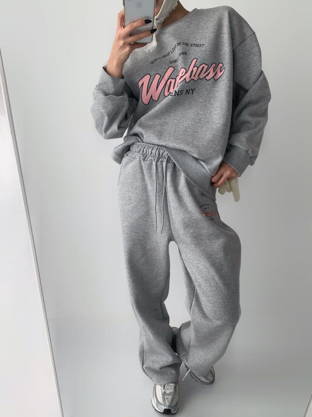 Wavebass Fleece-Lined Sweat Set – Top & Bottom (Unisex Fit) Cozy Daily Loungewear Set
