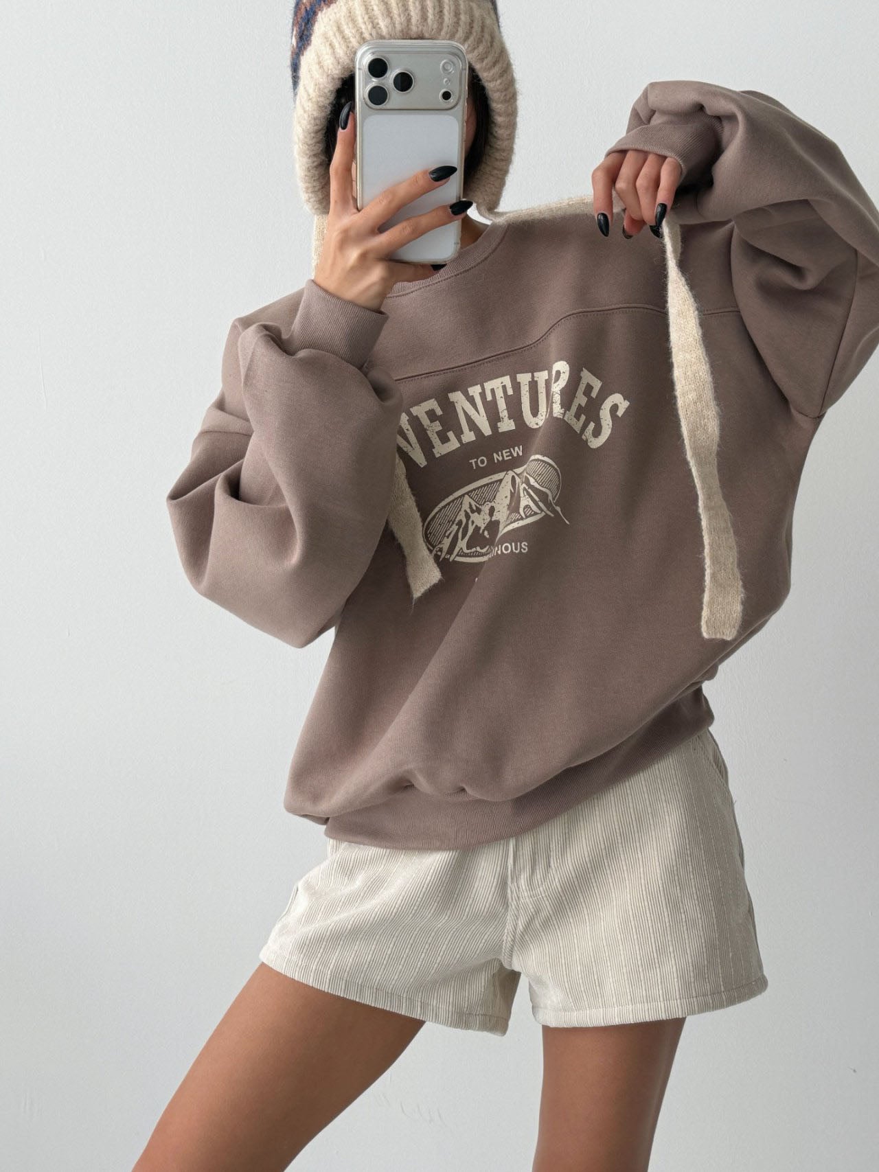 Adventures Vintage Graphic Sweatshirt – Premium Korean Fleece, Oversize Fit