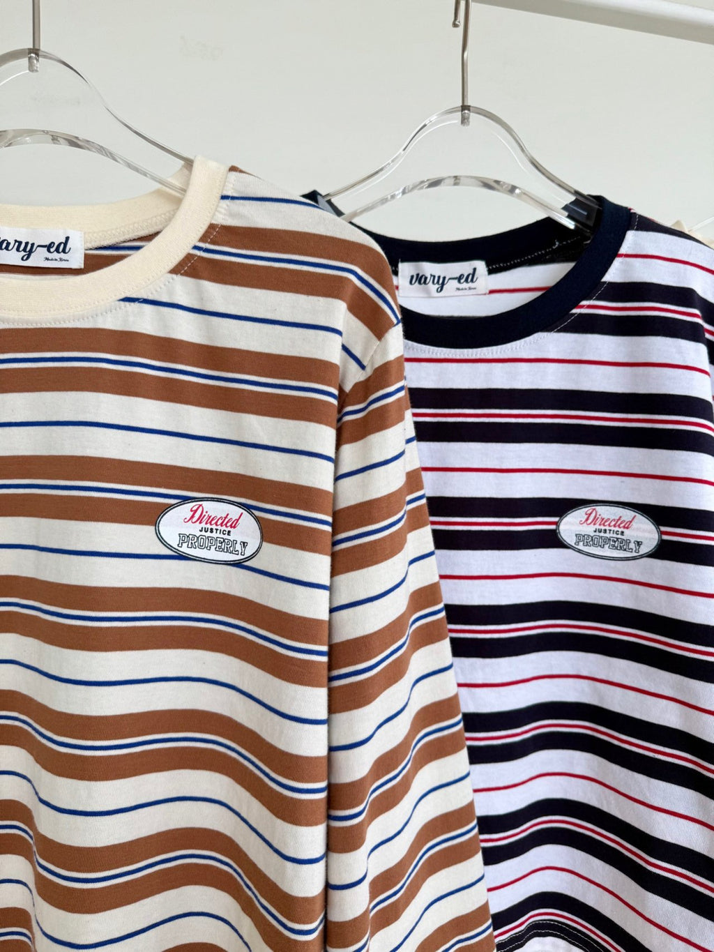 Directed Stripe Long Sleeve Tee Made in Korea - Luckyplanetusa