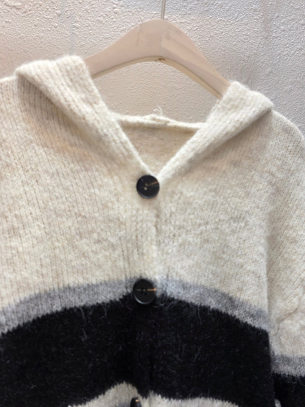 Lucky Stripe Cozy Hood Cardigan
