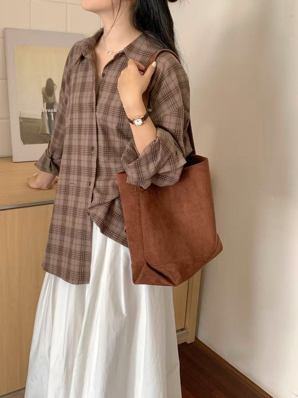 Mika Suede Daily Shoulder Bag