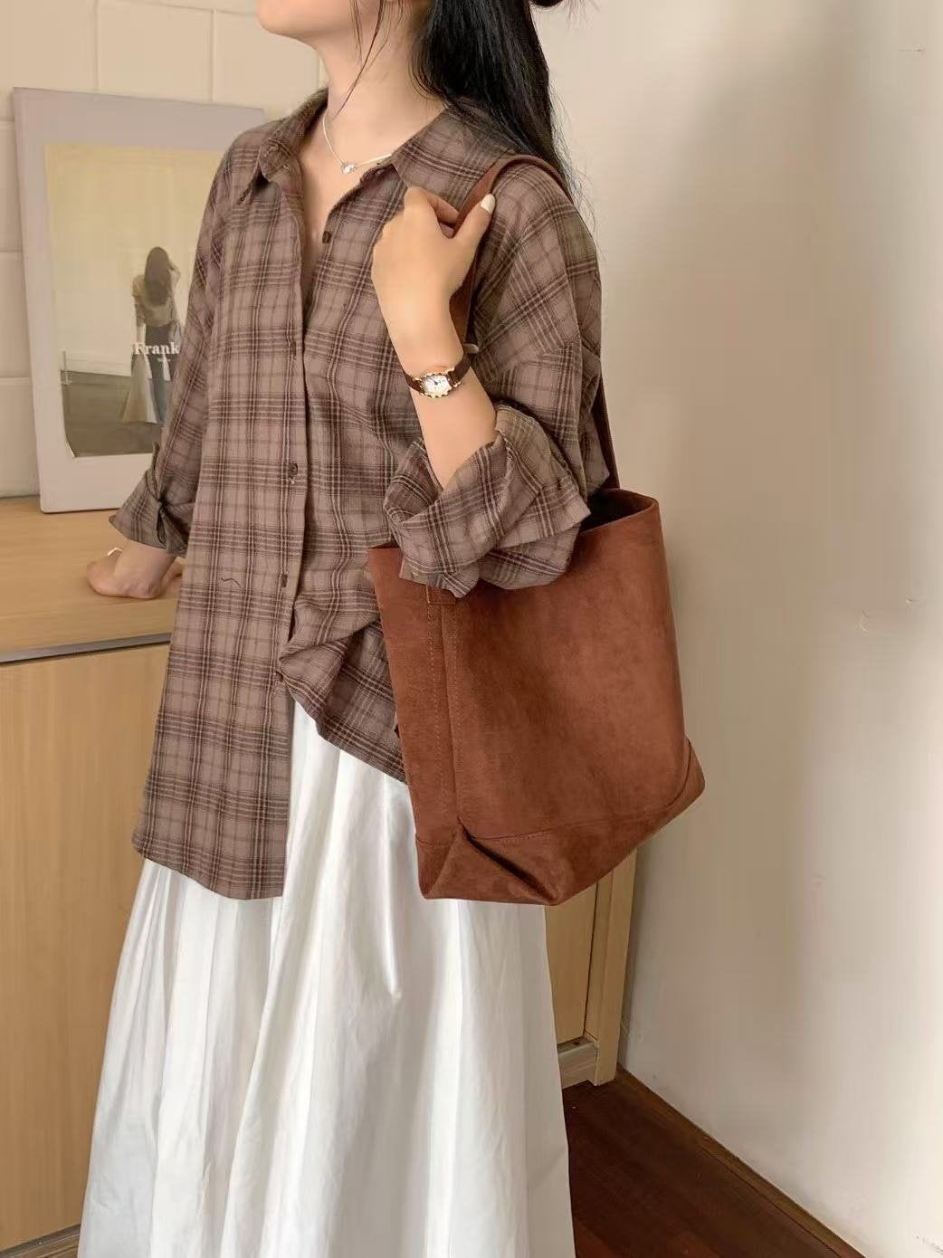 Mika Suede Daily Shoulder Bag