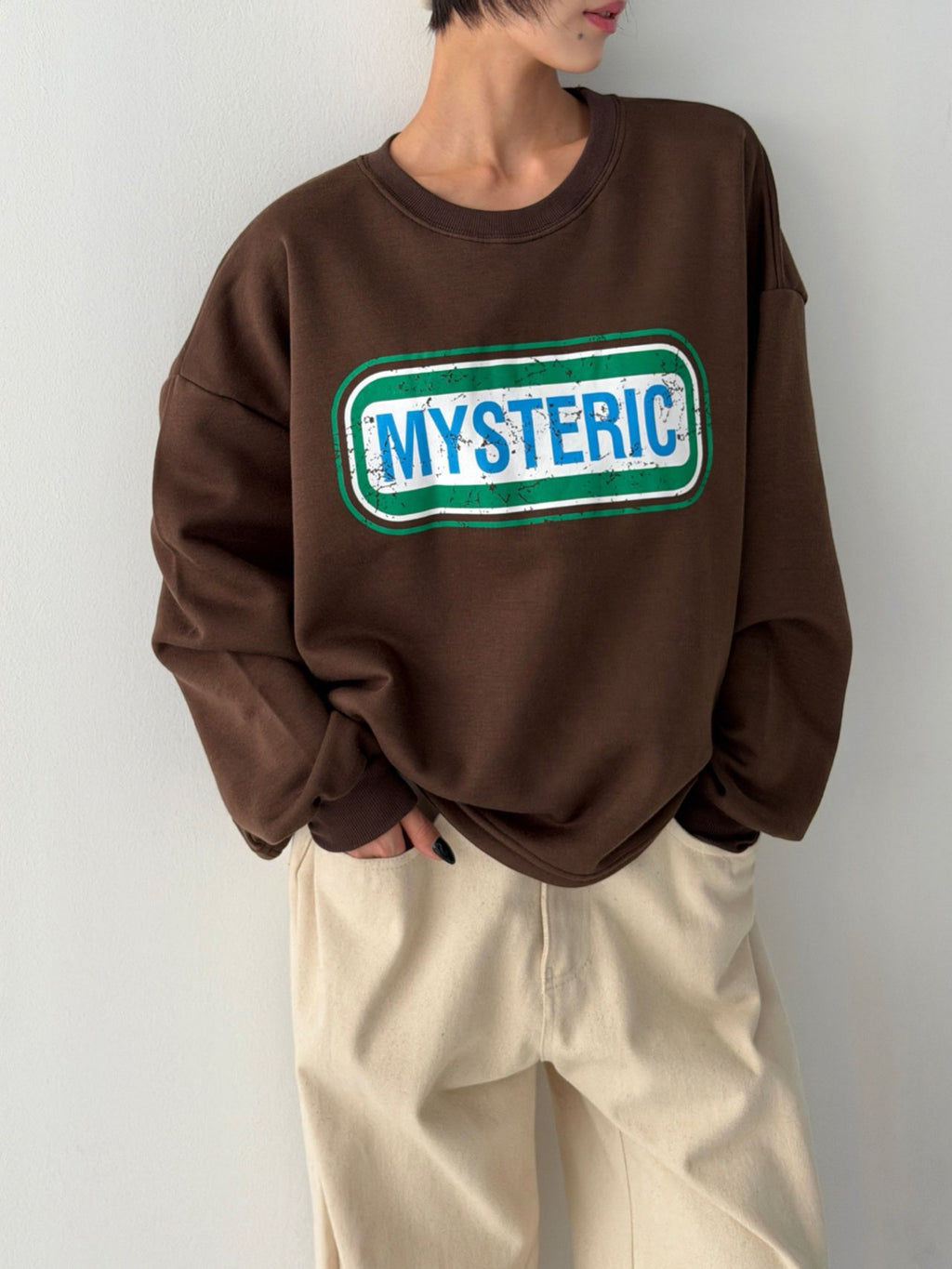 MYSTERIC Big-Size Overfit Sweatshirt